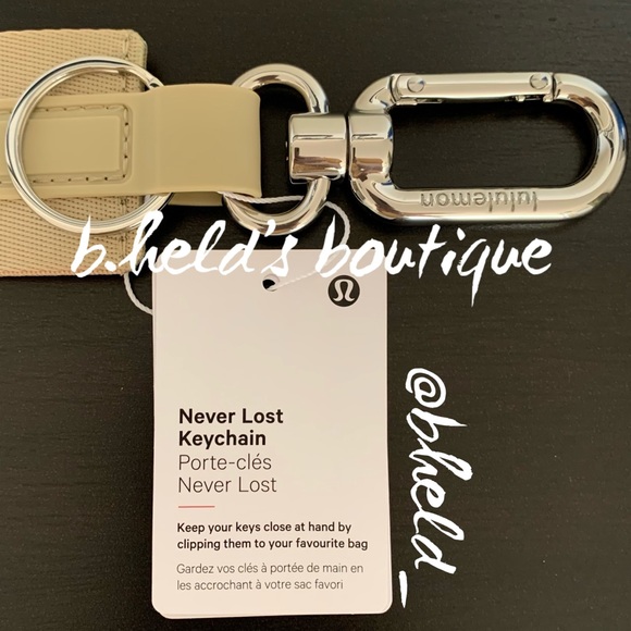 lululemon Never Lost Keychain (New Style) Trench/Pistachio OS Brand New NWT - Picture 11 of 12